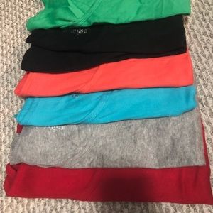 Set of 6 ribbed tanks